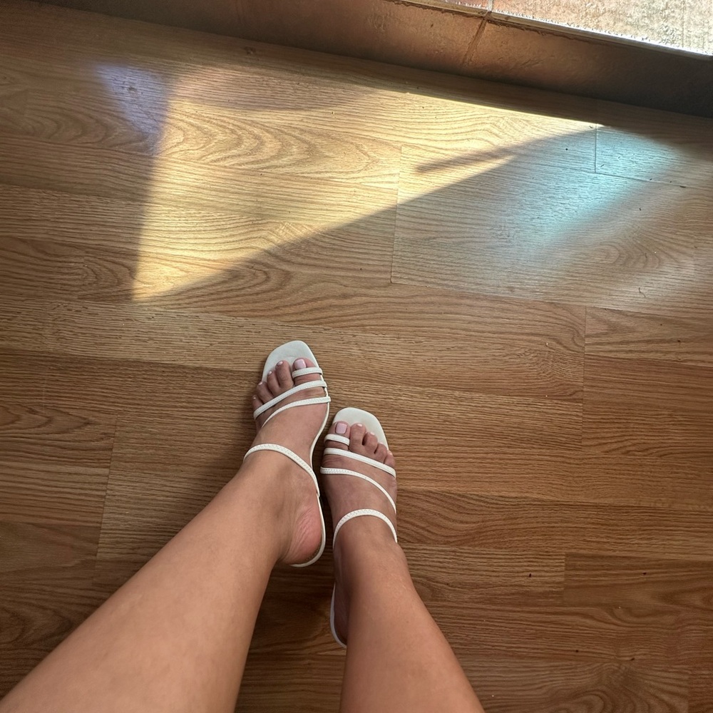 Elegant White Strappy Sandals